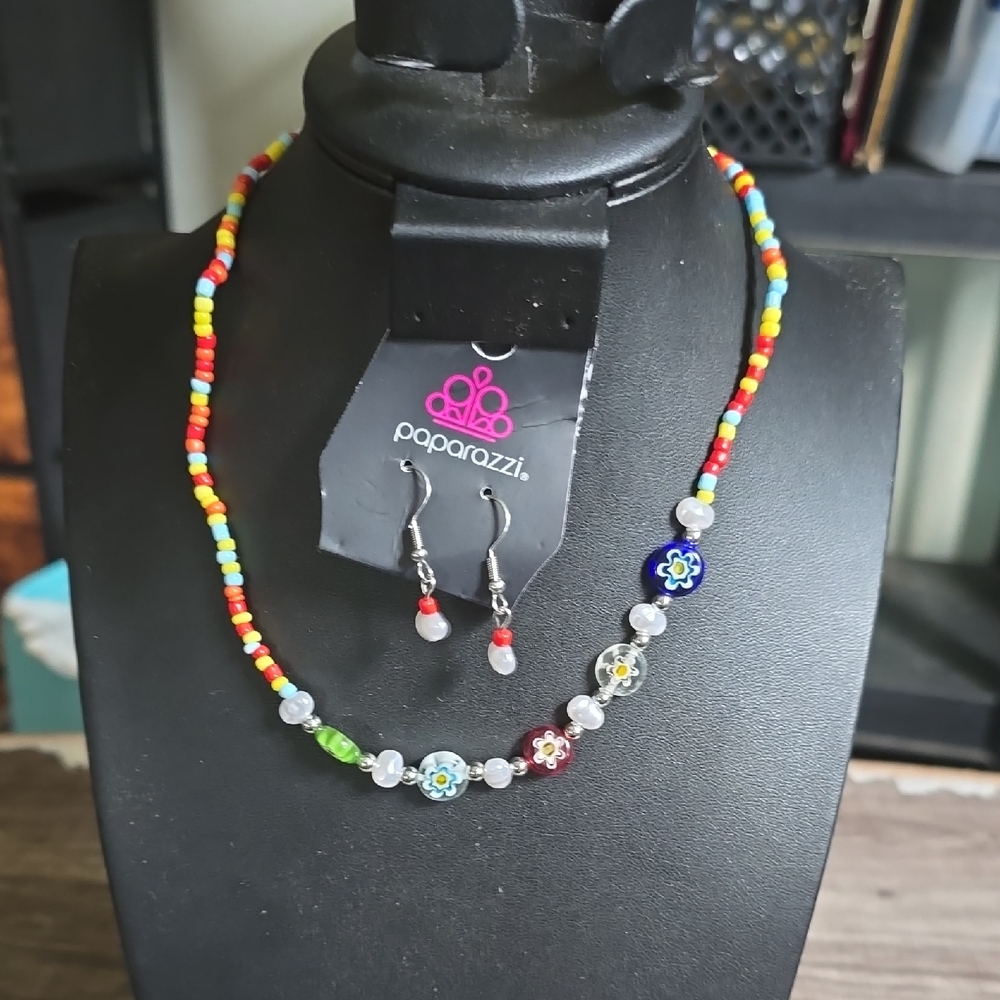 Paparazzi Colorful Beaded Necklace Set